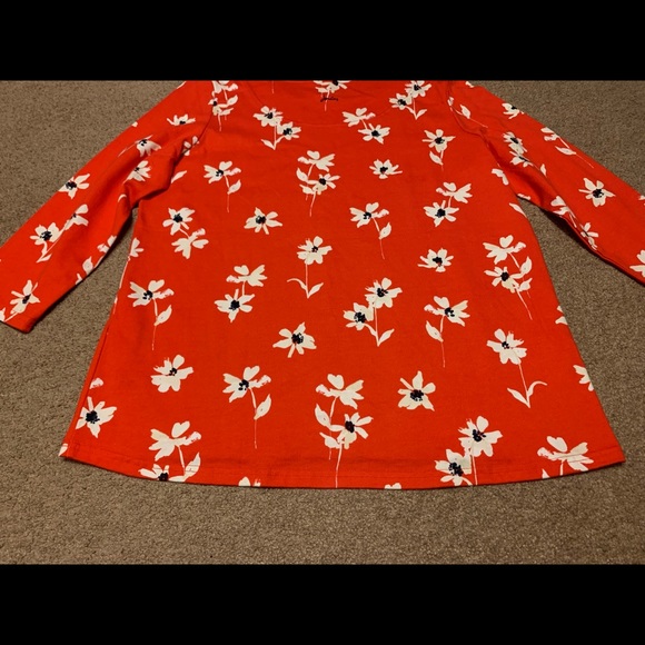 Joules Women’s 3/4 Sleeve Red Floral Jersey Top 16 - Picture 11 of 13